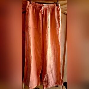GAP NEW Orange Cotton Wide Leg Pants. Sz.6 or Youth 20